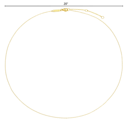 14+2" Mini Paperclip Chain in 14K Yellow Gold-Plated Sterling Silver | M by Monte Luna