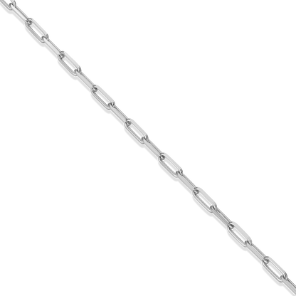 18+2" Mini Paperclip Chain in Rhodium-Plated Sterling Silver | M by Monte Luna