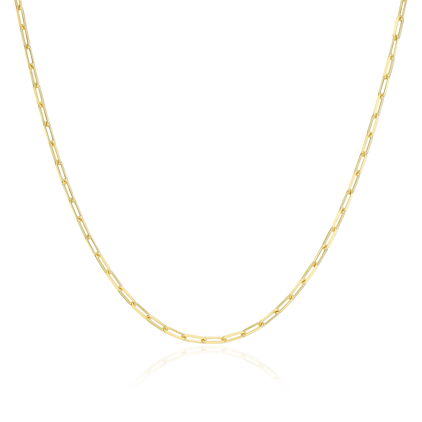 20+2" Mini Paperclip Chain in 14K Yellow Gold-Plated Sterling Silver | M by Monte Luna