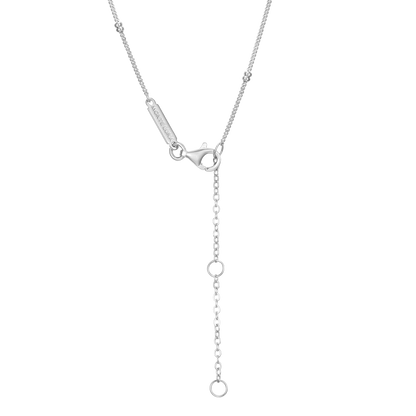14+2" Beaded Chain in Rhodium-Plated Sterling Silver | M by Monte Luna