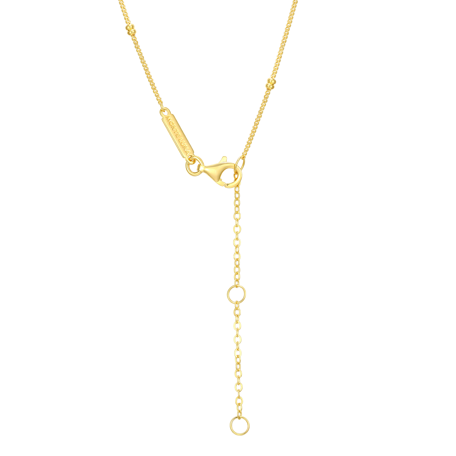 14+2" Beaded Chain in 14K Yellow Gold-Plated Sterling Silver | M by Monte Luna