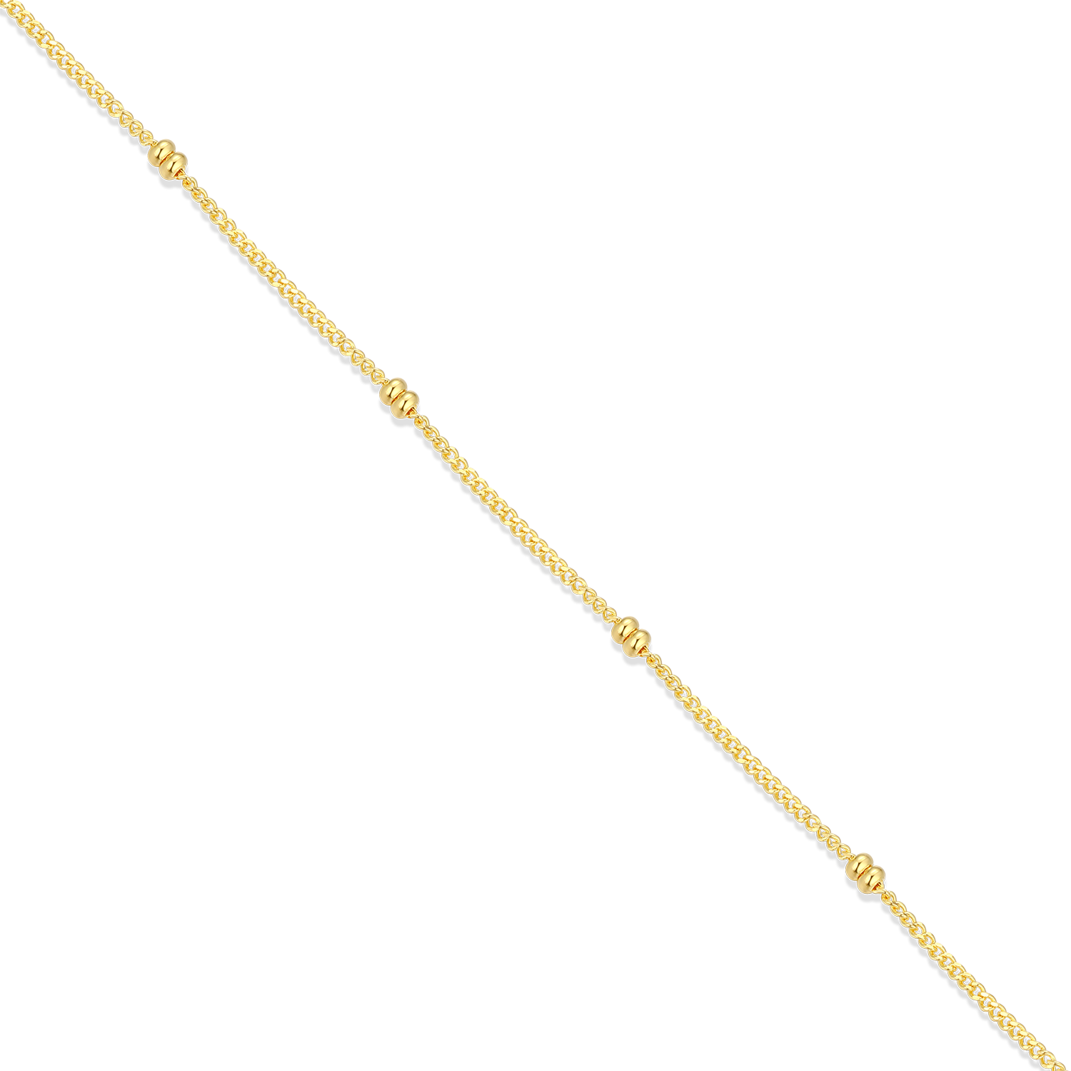 20+2" Beaded Chain in 14K Yellow Gold-Plated Sterling Silver | M by Monte Luna