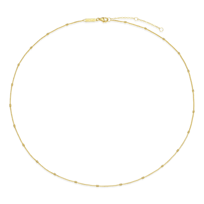 20+2" Beaded Chain in 14K Yellow Gold-Plated Sterling Silver | M by Monte Luna