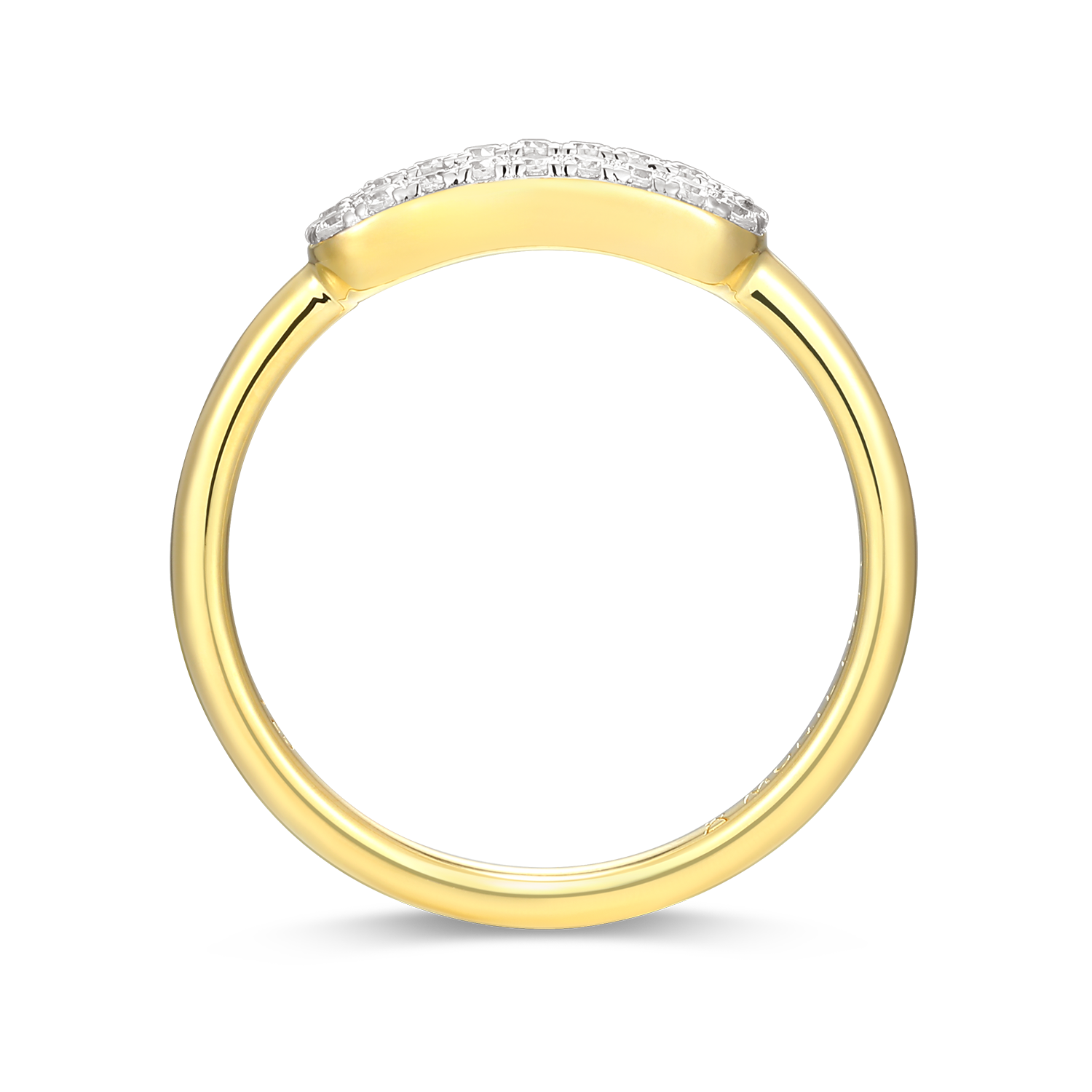 Mini Paperclip Lab-Created Diamond Ring in 14K Yellow Gold-Plated Sterling Silver | M by Monte Luna