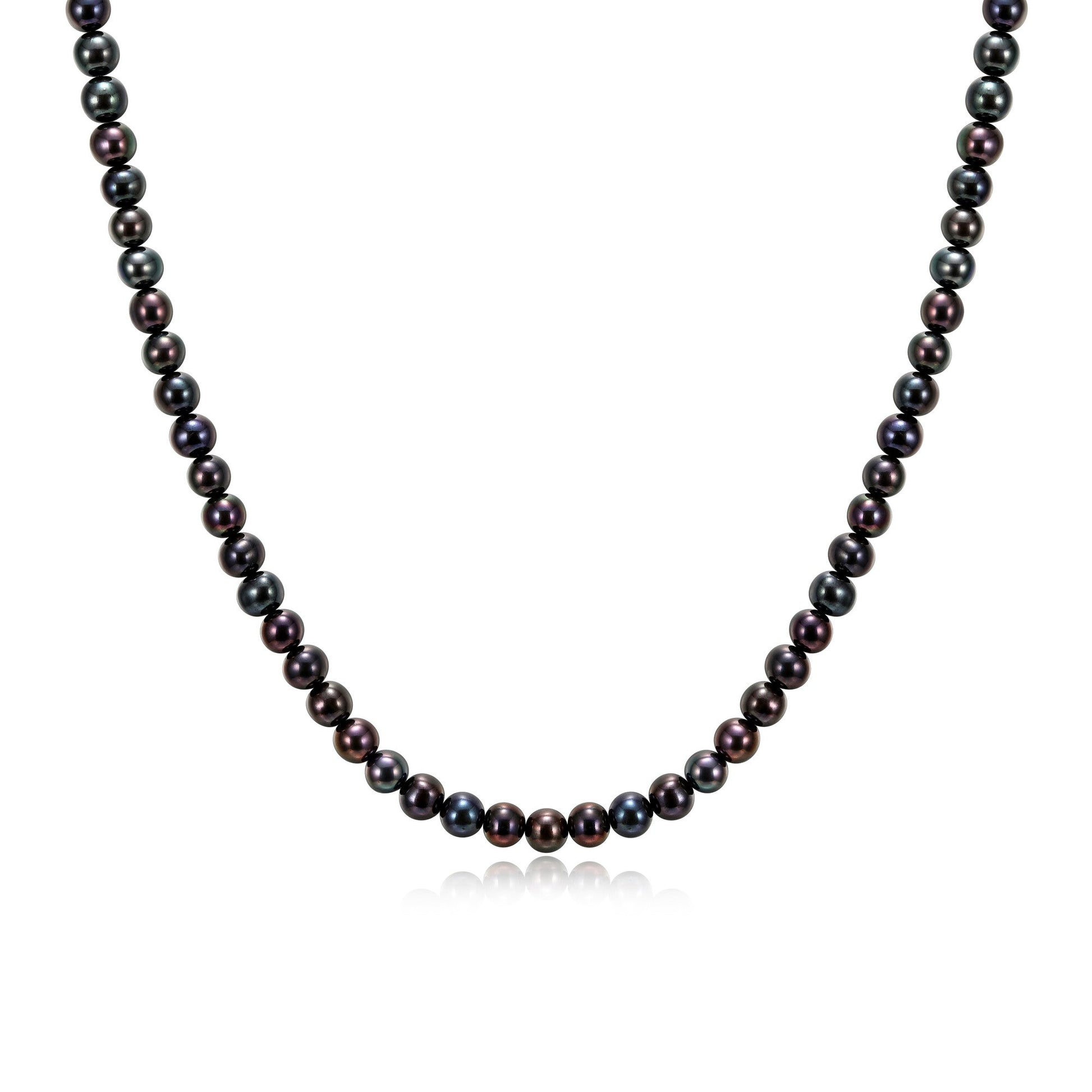 Basic Genuine Black Pearl Necklace - UN0031 | ethos