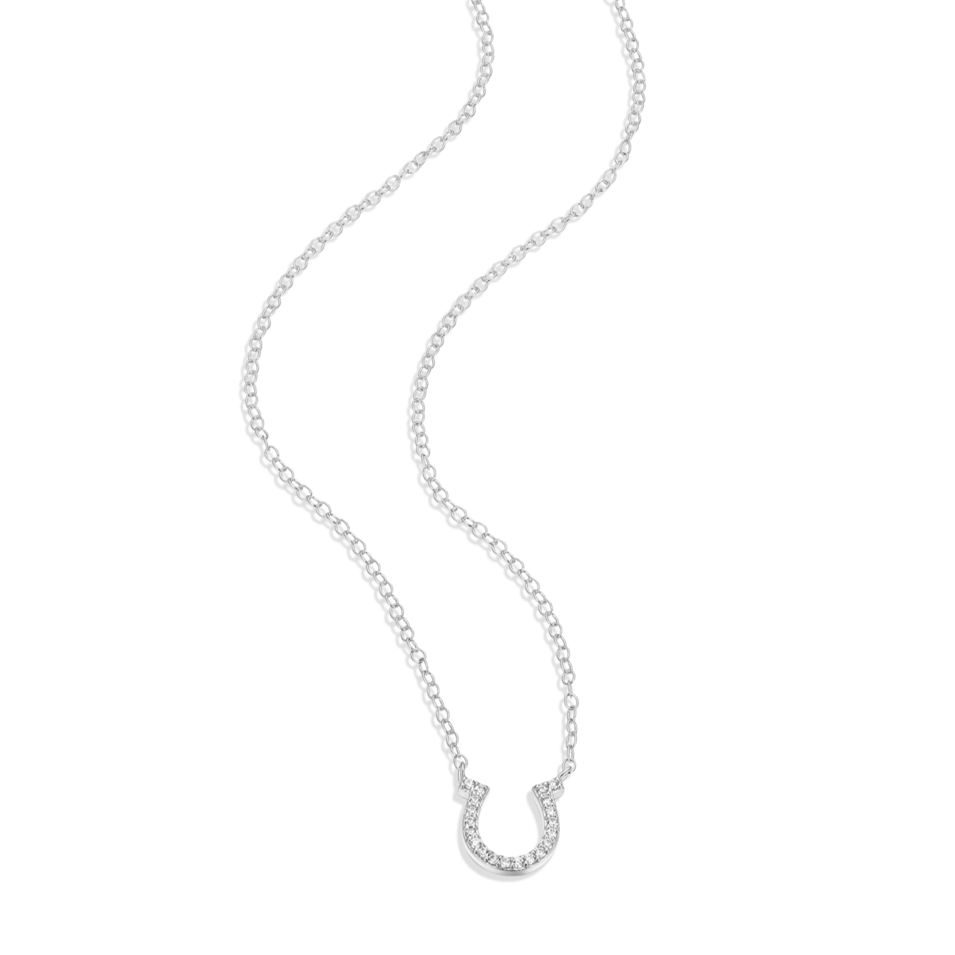 Horseshoe Statement Necklace in Rhodium-Plated Sterling Silver | M by Monte Luna