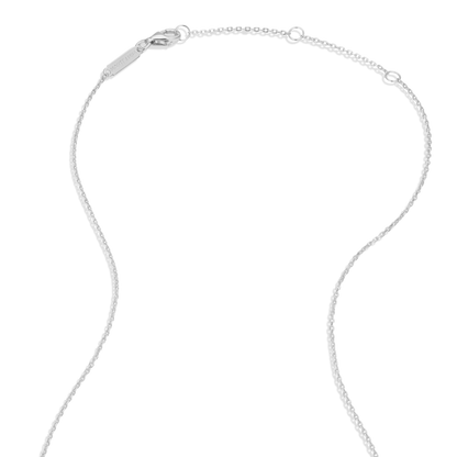 Bezel-Set Lab-Created Diamond Station Necklace in Rhodium-Plated Sterling Silver | M by Monte Luna