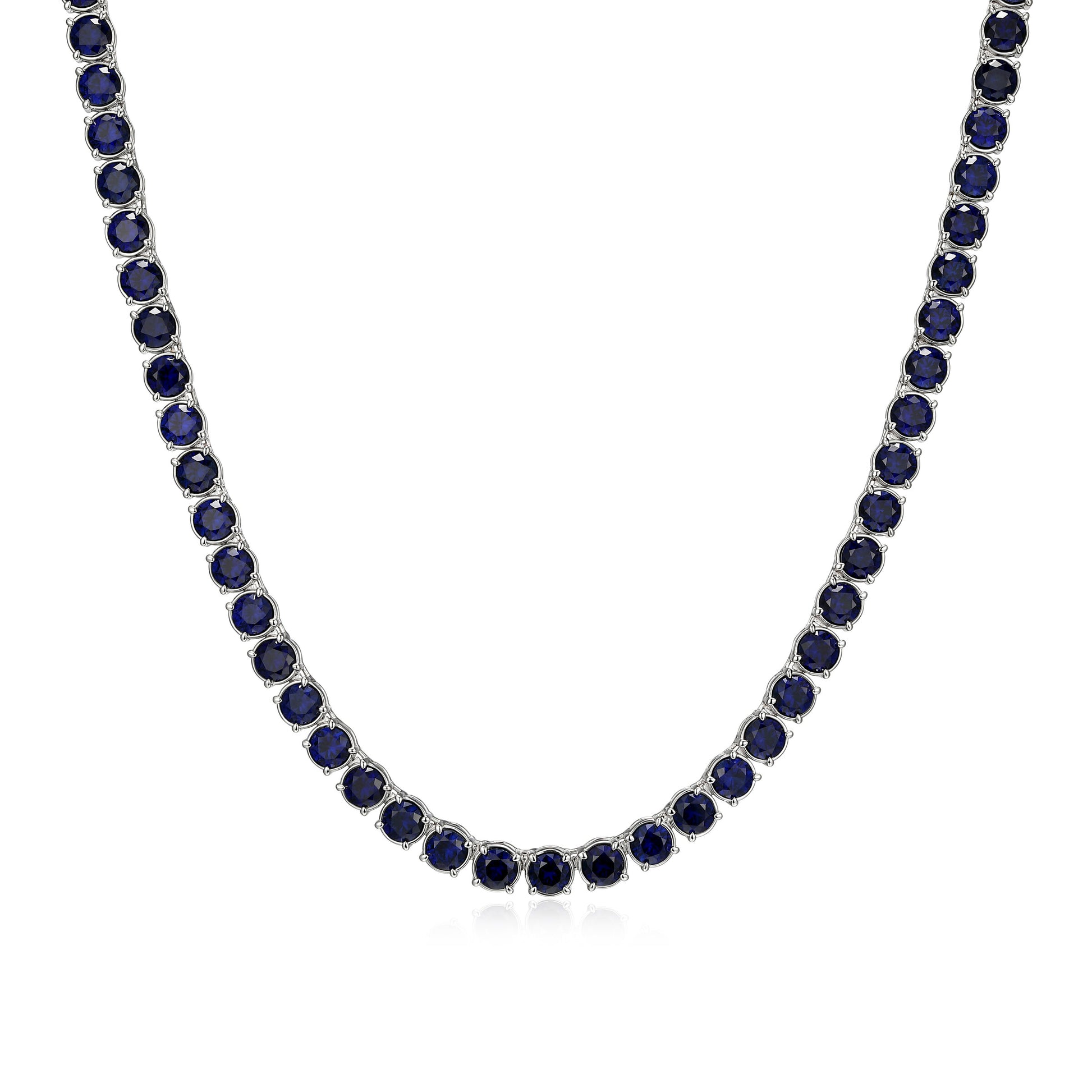 UN0122 - Basic Lab-Created Sapphire Tennis Necklace | Paris 1901
