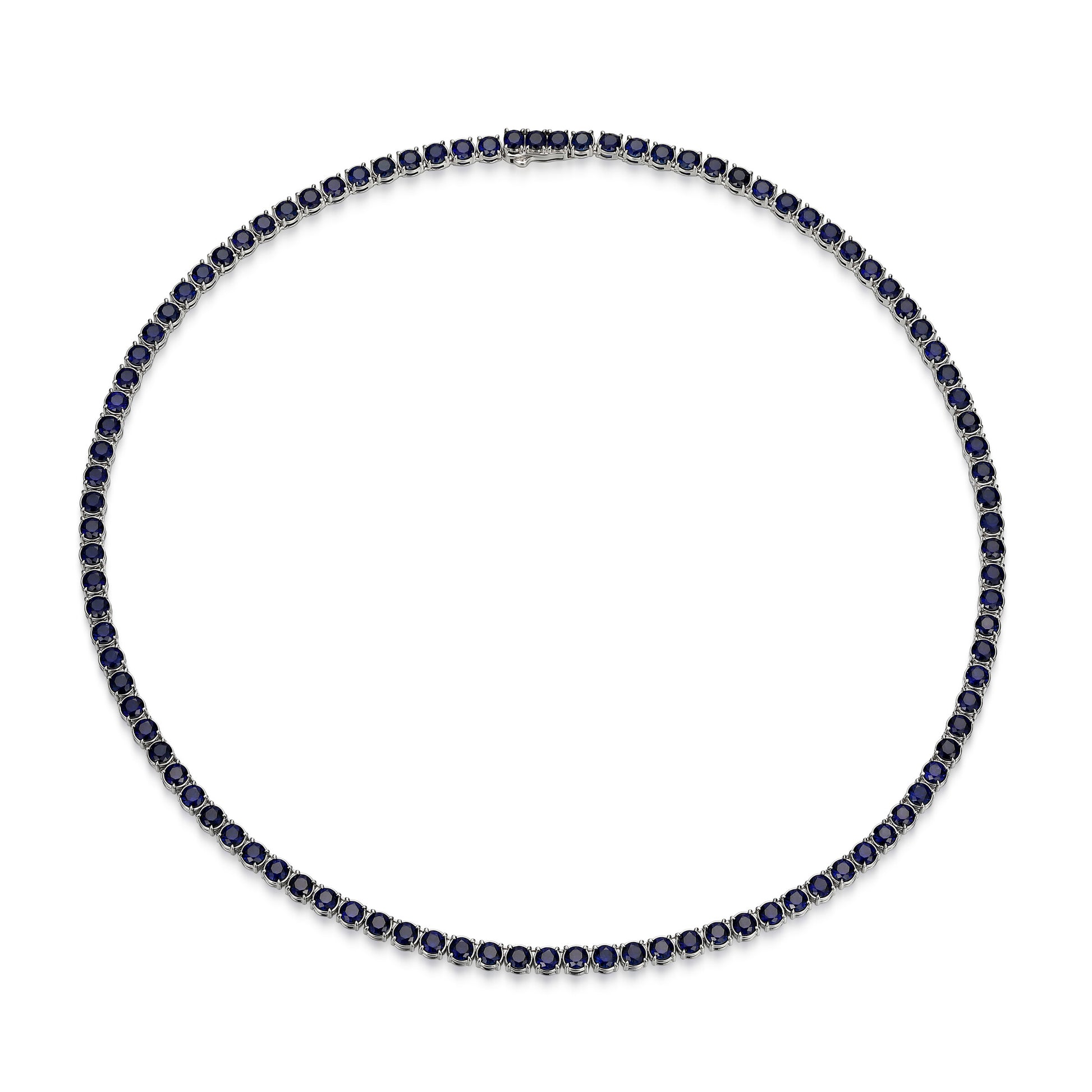 UN0122 - Basic Lab-Created Sapphire Tennis Necklace | Paris 1901