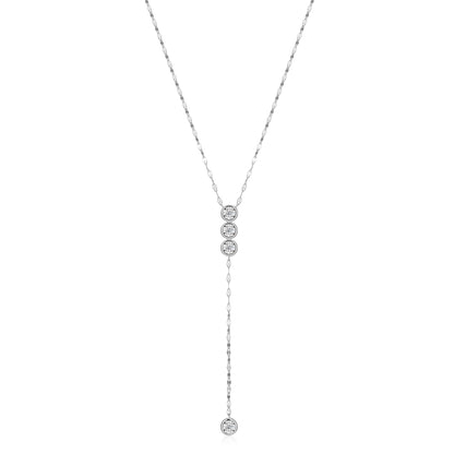 BN0302W - Lariat Lumachina Chain Necklace | m by monte luna