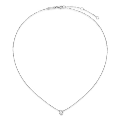 MN0143W - Bezel Solitaire 1/4 CT Necklace | Monte Luna