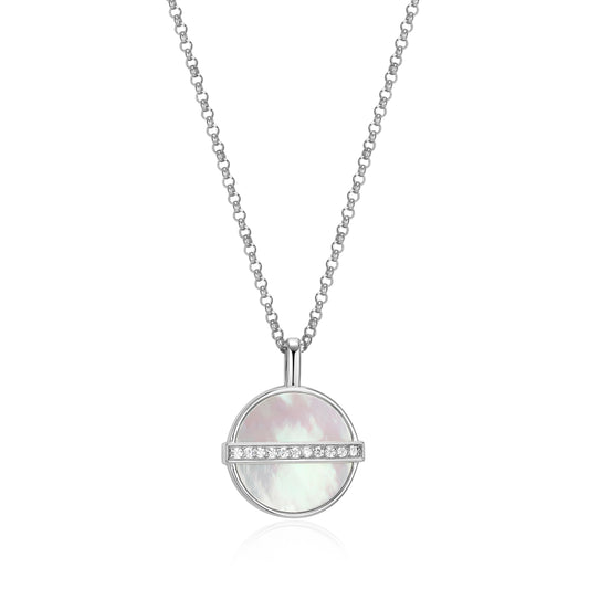 LN0299 - Lucency Mother of Pearl Pendant Necklace | elle