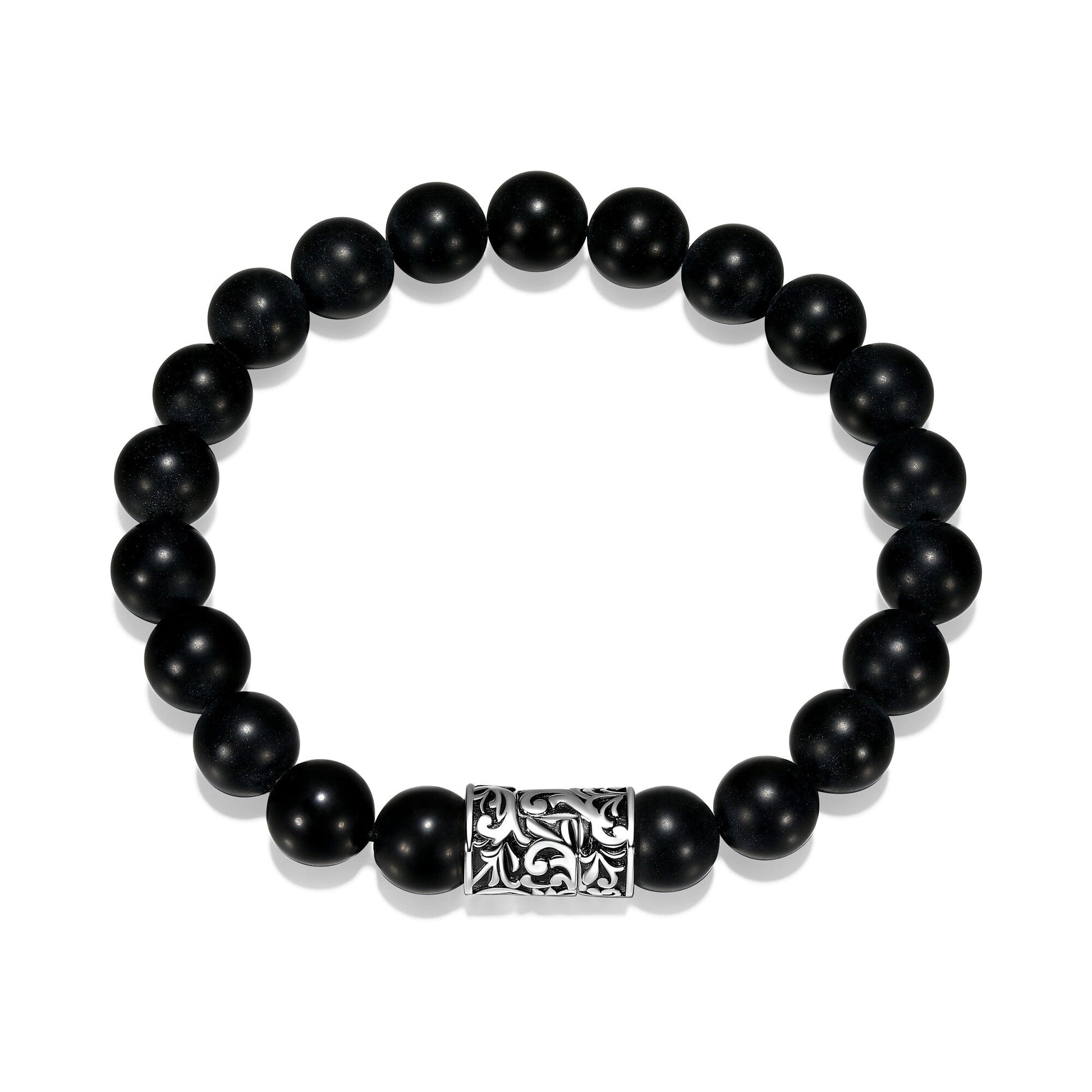 Black Chisel Sterling Silver Bracelet - UB0010 | ethos