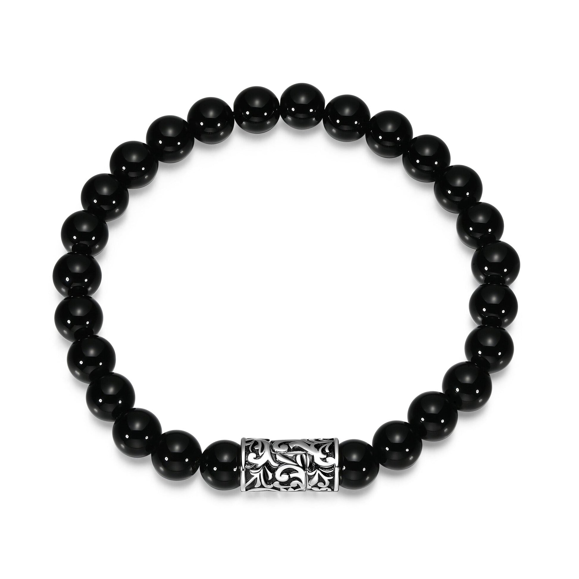 Black Chisel Sterling Silver Bracelet - UB0011 | ethos