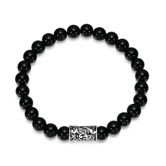 Black Chisel Sterling Silver Bracelet - UB0011 | ethos