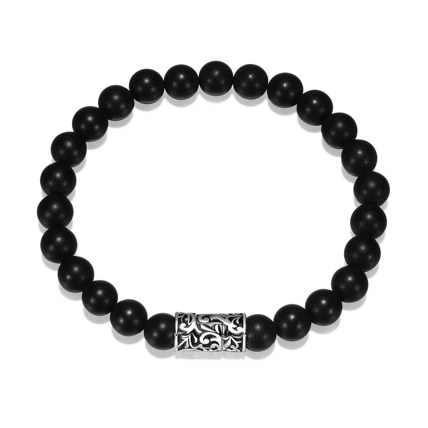 Black Chisel Sterling Silver Bracelet - UB0012 | ethos