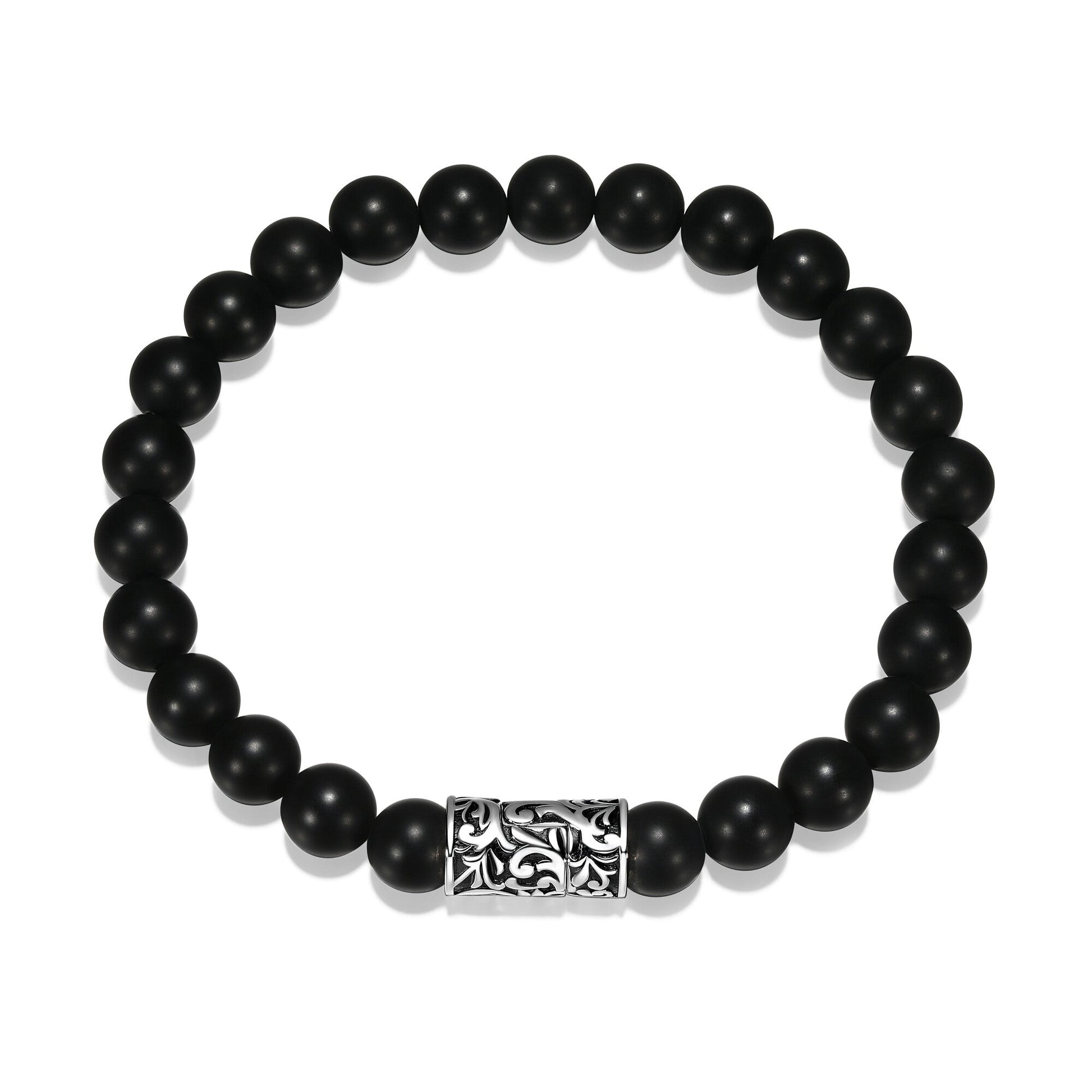Black Chisel Sterling Silver Bracelet - UB0012 | ethos
