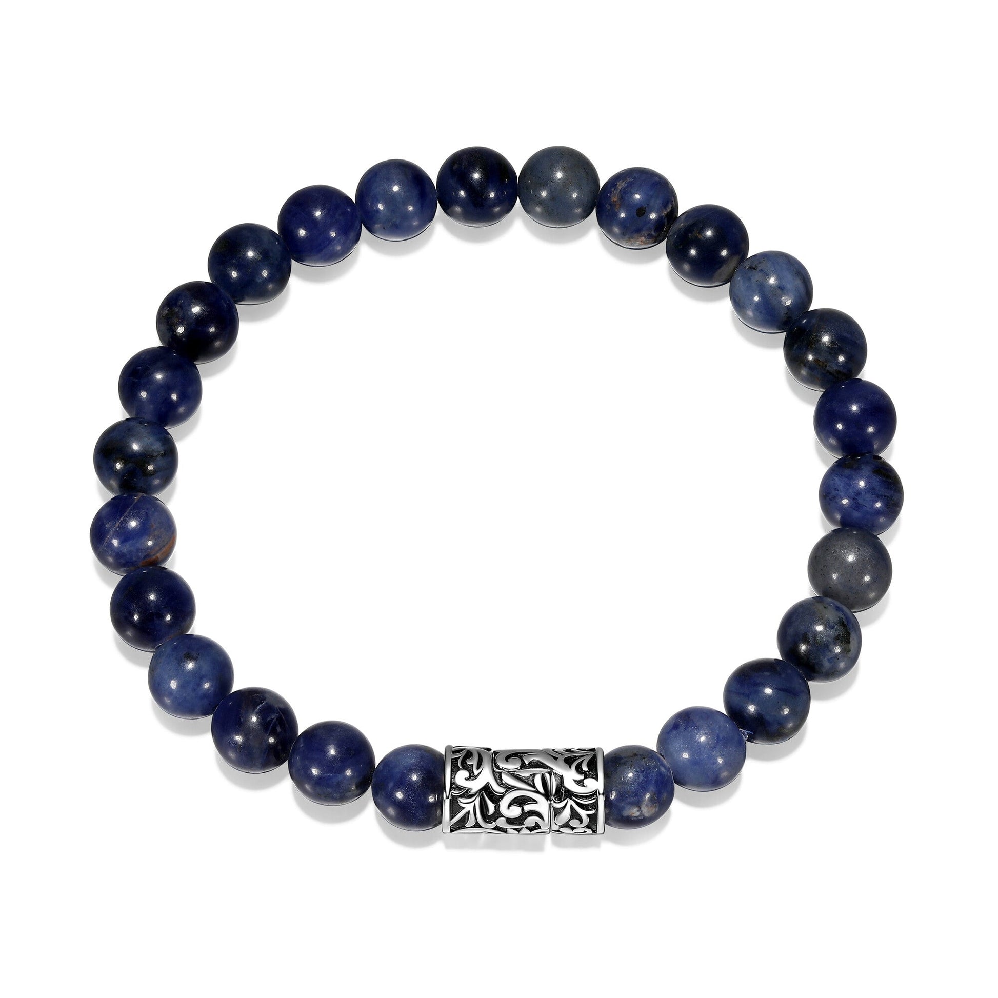 Black Chisel Sterling Silver Bracelet - UB0015 | ethos