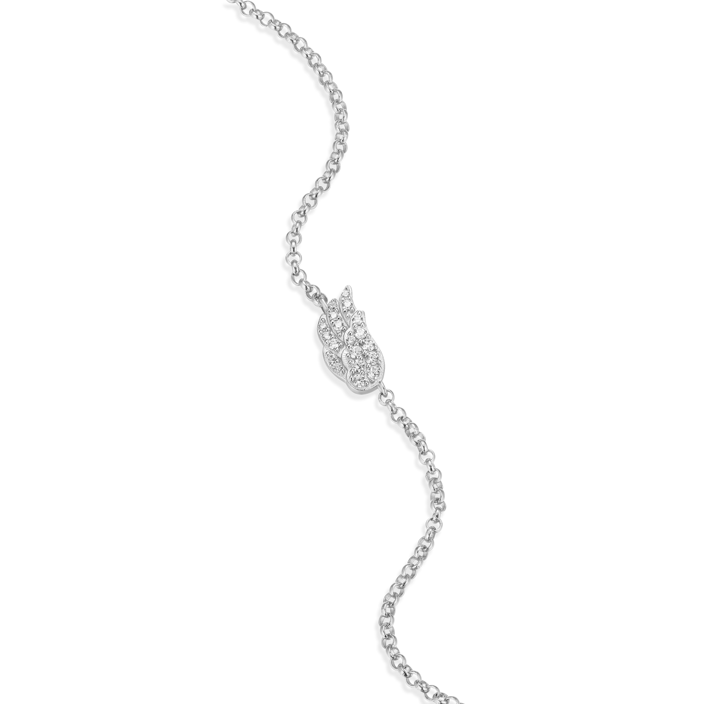 Wing Bolo Bracelet in Rhodium-Plated Sterling Silver | M by Monte Luna