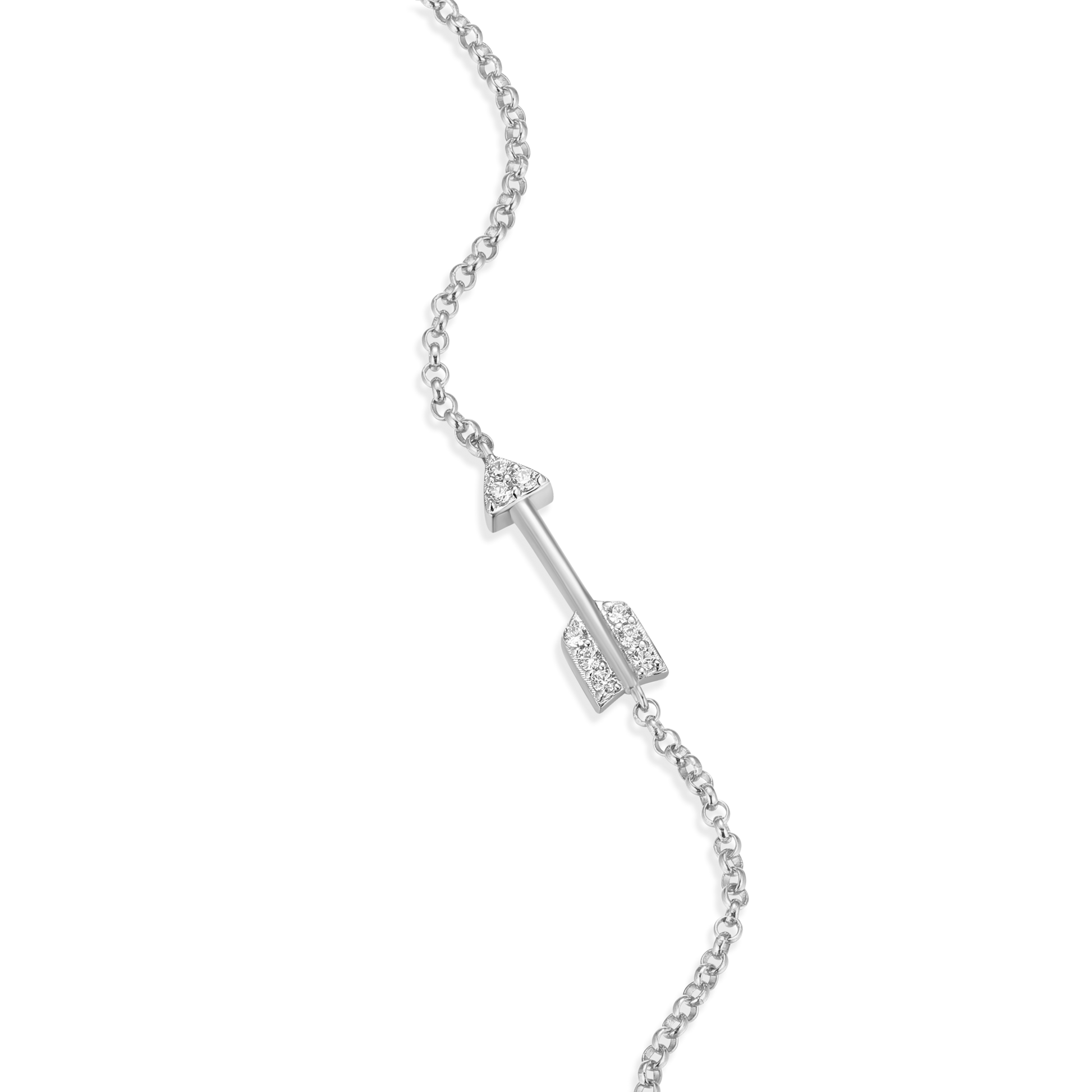 Arrow Bolo Bracelet in Rhodium-Plated Sterling Silver | M by Monte Luna