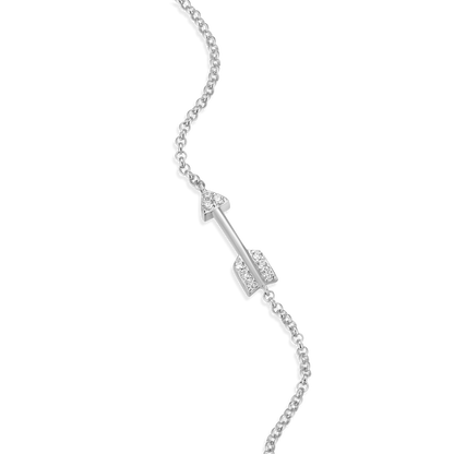 Arrow Bolo Bracelet in Rhodium-Plated Sterling Silver | M by Monte Luna