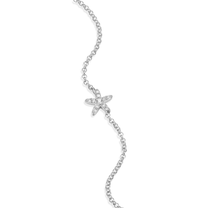 Starfish Bolo Bracelet in Rhodium-Plated Sterling Silver | M by Monte Luna