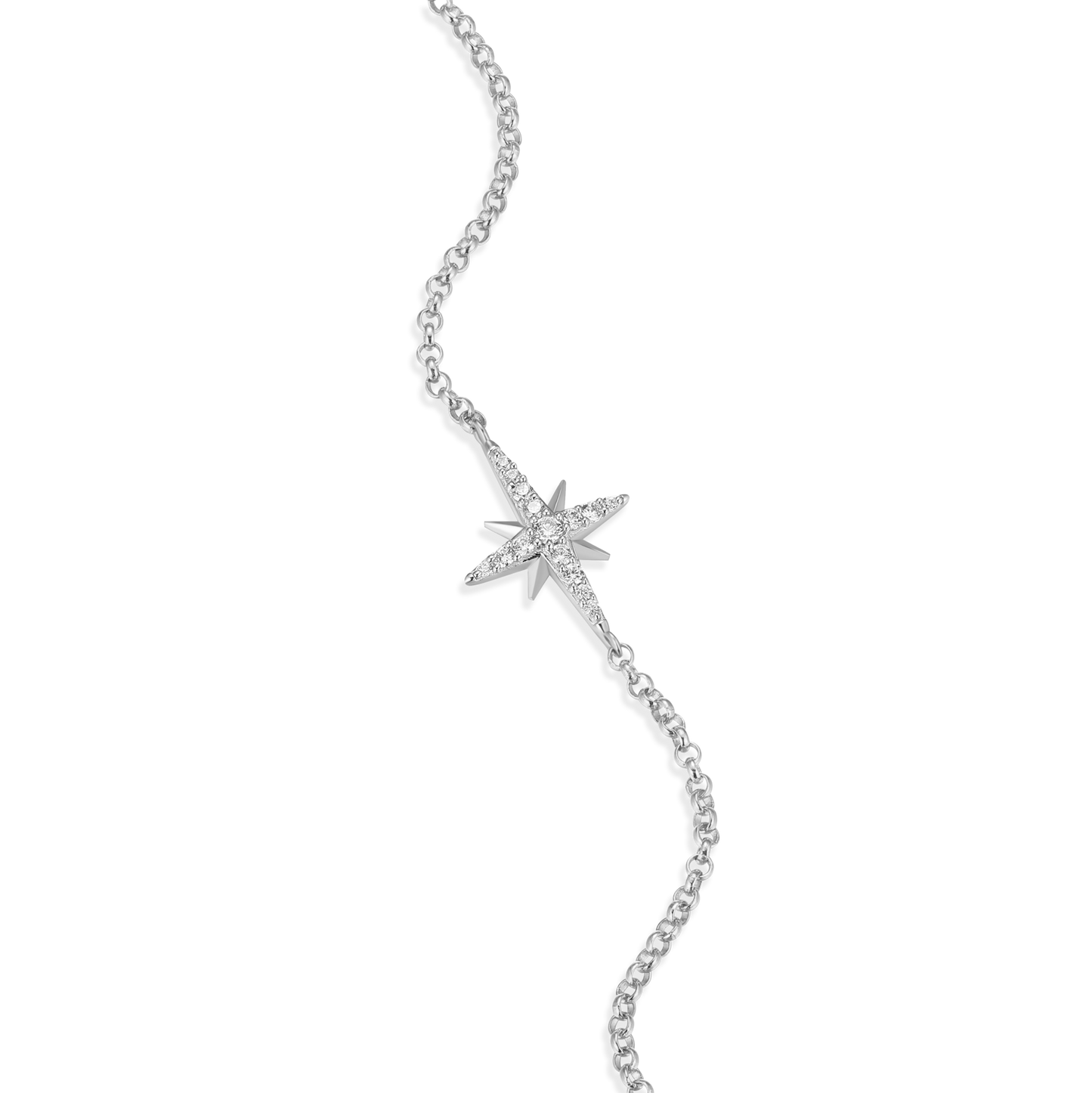 Cardinal Points Bolo Bracelet in Rhodium-Plated Sterling Silver | M by Monte Luna