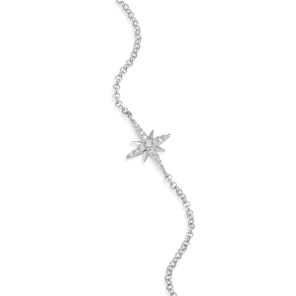 Cardinal Points Bolo Bracelet in Rhodium-Plated Sterling Silver | M by Monte Luna