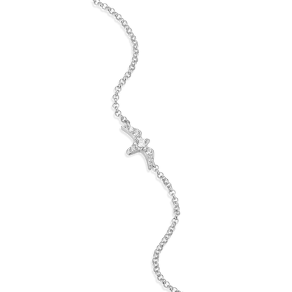 Bird Bolo Bracelet in Rhodium-Plated Sterling Silver | M by Monte Luna