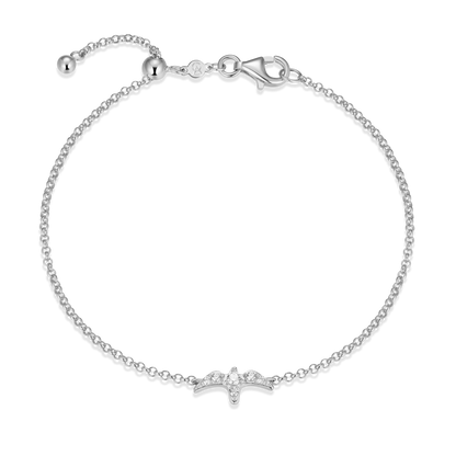 Bird Bolo Bracelet in Rhodium-Plated Sterling Silver | M by Monte Luna