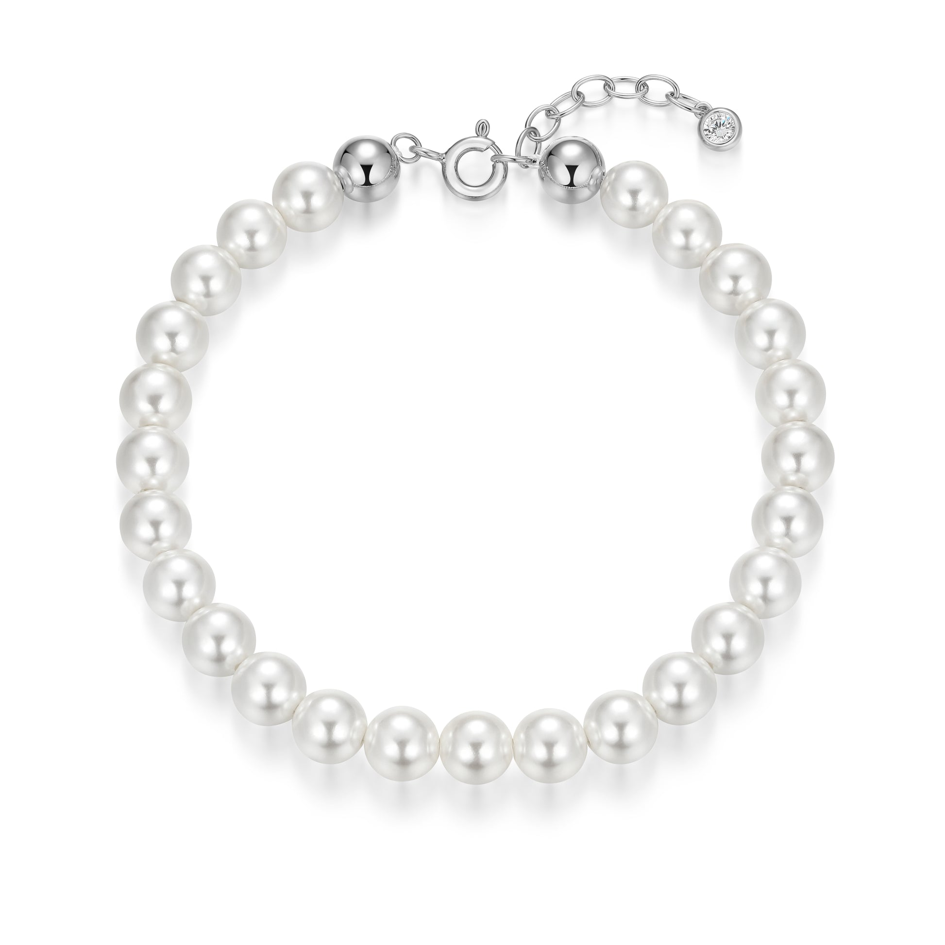 RB0208W - Shell Pearl Beaded Bracelet | reign
