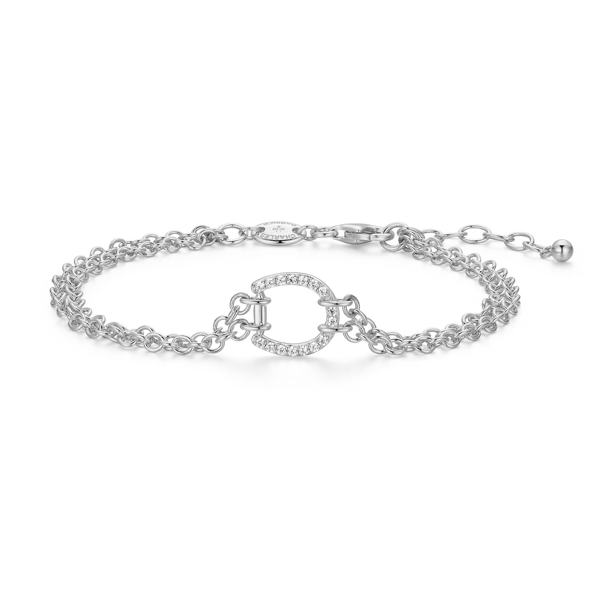 CB0213 - Bold Equestra Double-Chain Bracelet | charles garnier