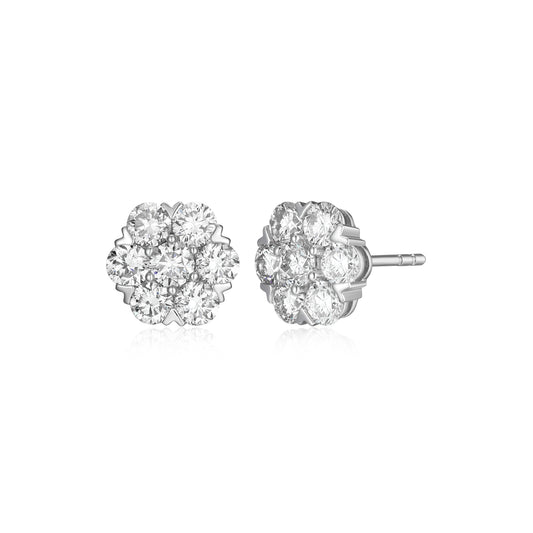 ME0146W - Cluster Stud Earrings | Monte Luna