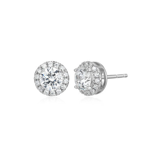 ME0147W - Halo Stud Earrings | Monte Luna