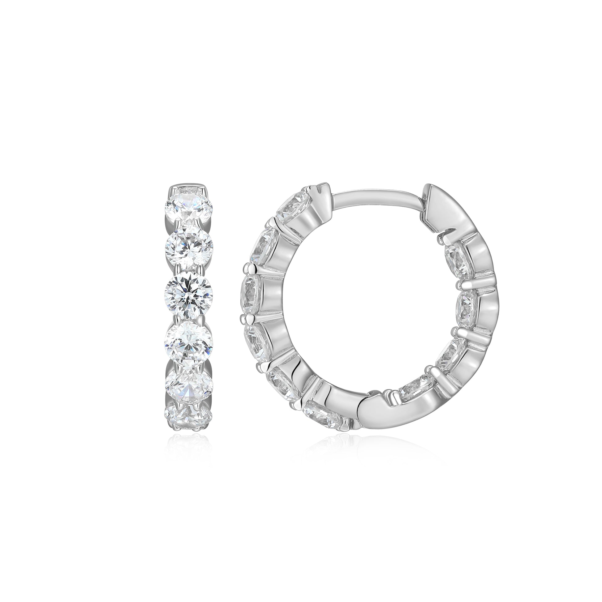 ME0156W - Inside-Out Hoop Earrings | Monte Luna