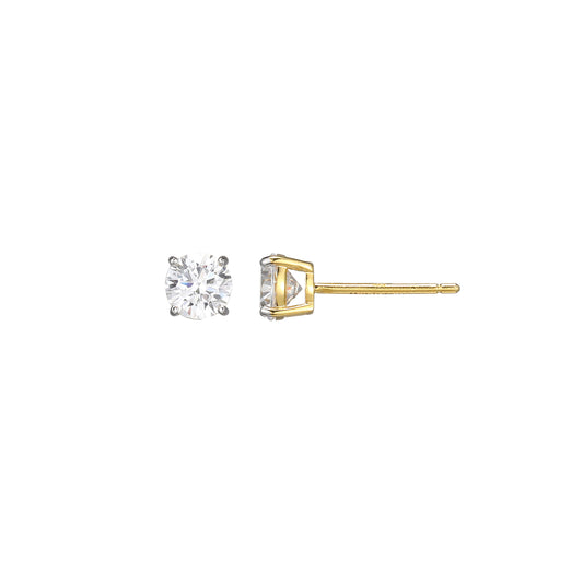 ME0114W - Essentials Medium Lab-Created Diamond Stud Earrings | Monte Luna