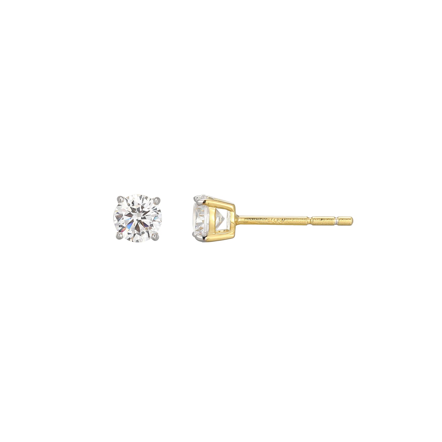 ME0113W - Essentials Small Lab-Created Diamond Stud Earrings | Monte Luna