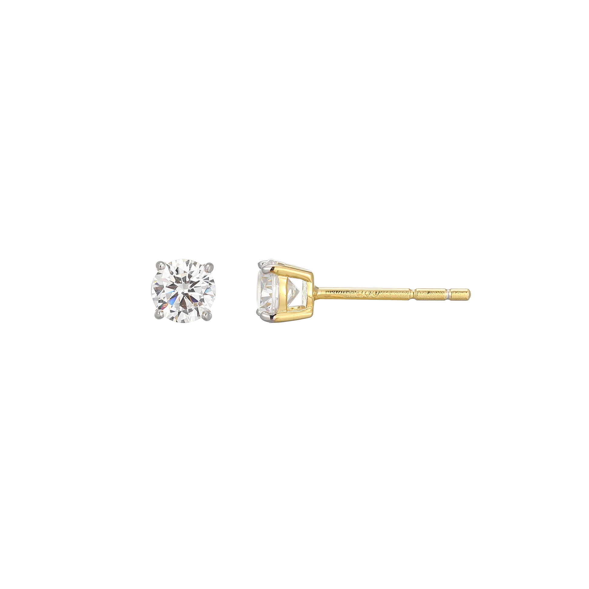 ME0113W - Essentials Small Lab-Created Diamond Stud Earrings | Monte Luna