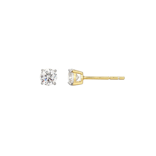 ME0113W - Essentials Small Lab-Created Diamond Stud Earrings | Monte Luna