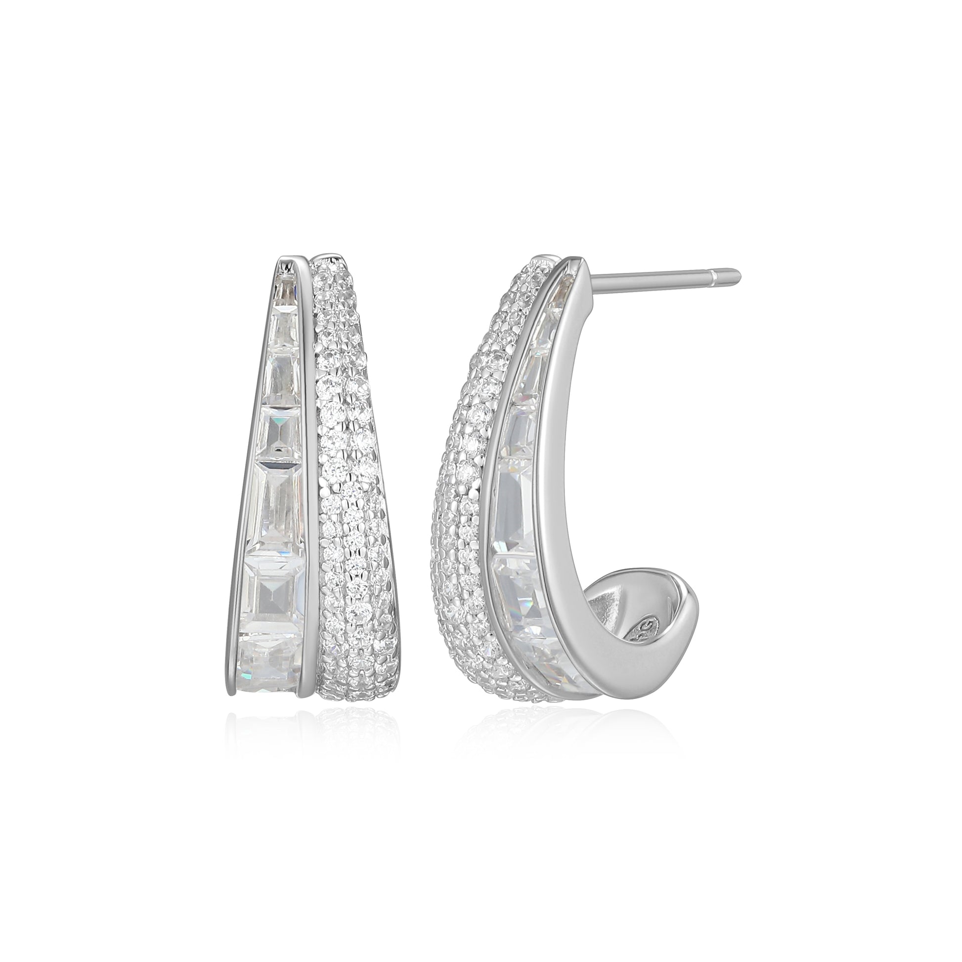CE0223 - Baguette J-Hoop Earrings | Paris 1901
