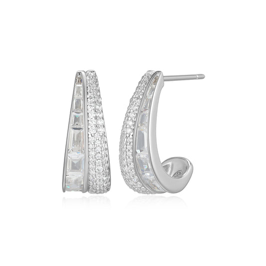 CE0223 - Baguette J-Hoop Earrings | Paris 1901