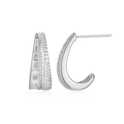 CE0223 - Baguette J-Hoop Earrings | Paris 1901