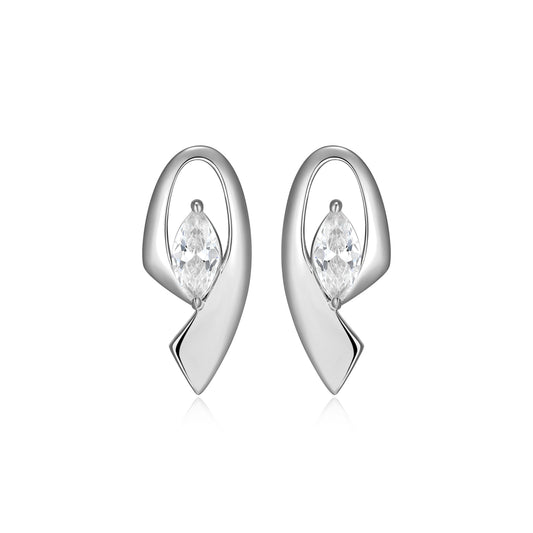 LE0276 - Marquise Ribbon Stud Earrings | Paris 1901