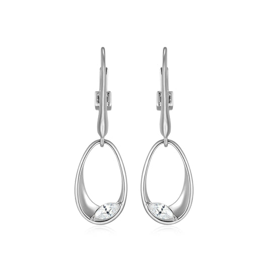 LE0278 - Sculpted Oval Leverback Earrings | Paris 1901