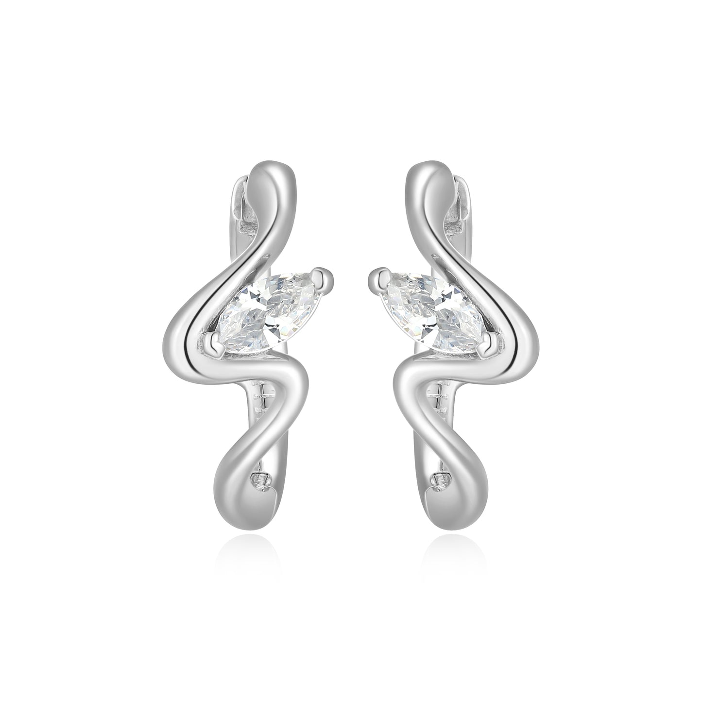 LE0280 - Marquise Flow Hoop Earrings | Paris 1901