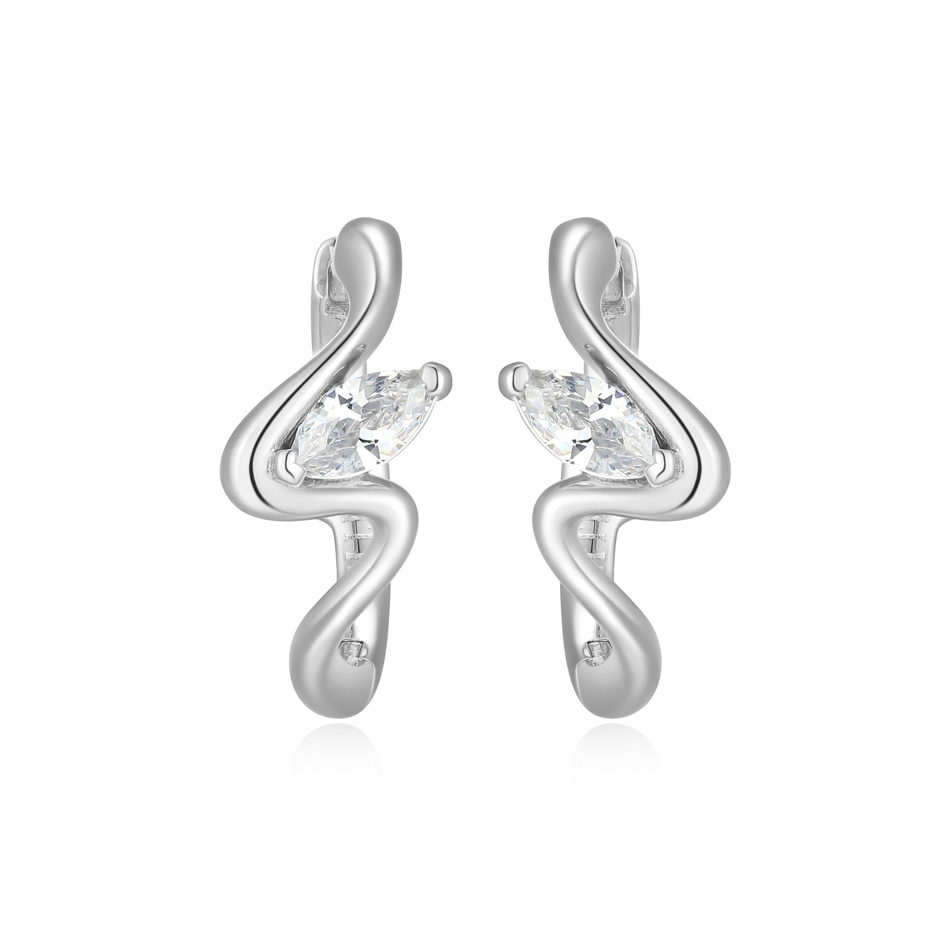 LE0280 - Marquise Flow Hoop Earrings | Paris 1901