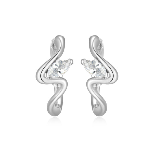 LE0280 - Marquise Flow Hoop Earrings | Paris 1901