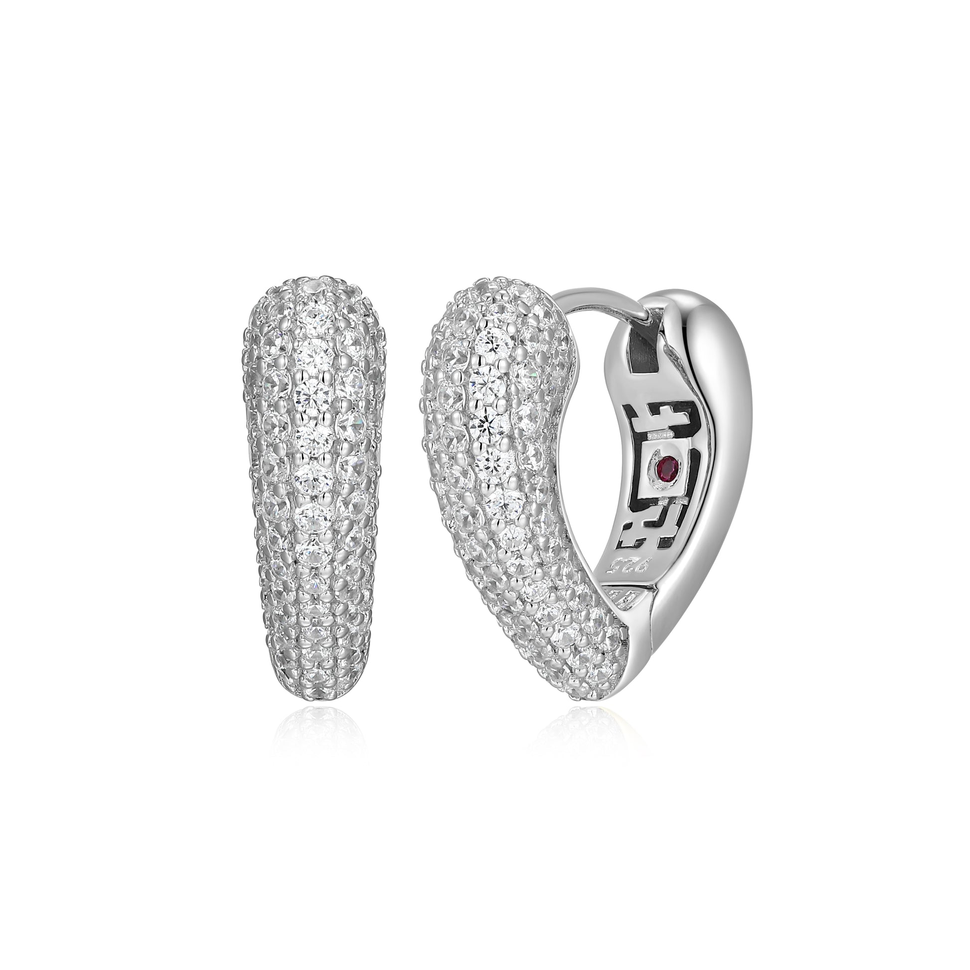 LE0286 - Amour Intertwined Heart Reversible Earrings | elle