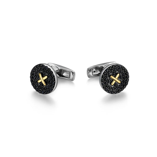 Black Ice Sterling Silver Cufflinks - UC0038 | ethos