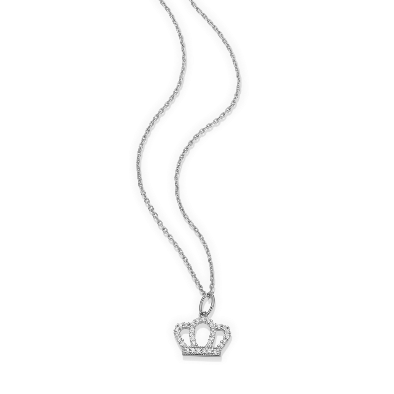 Royalty Statement Necklace in Rhodium-Plated Sterling Silver | M by Monte Luna